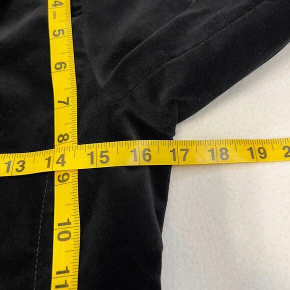 Talbots Women's Petite Black Velvet Lined Pockets Blazer Jacket Size 2P‎ - Picture 10 of 12